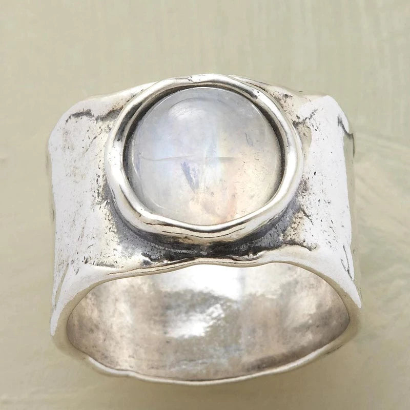 Ring with a Silver Moonstone