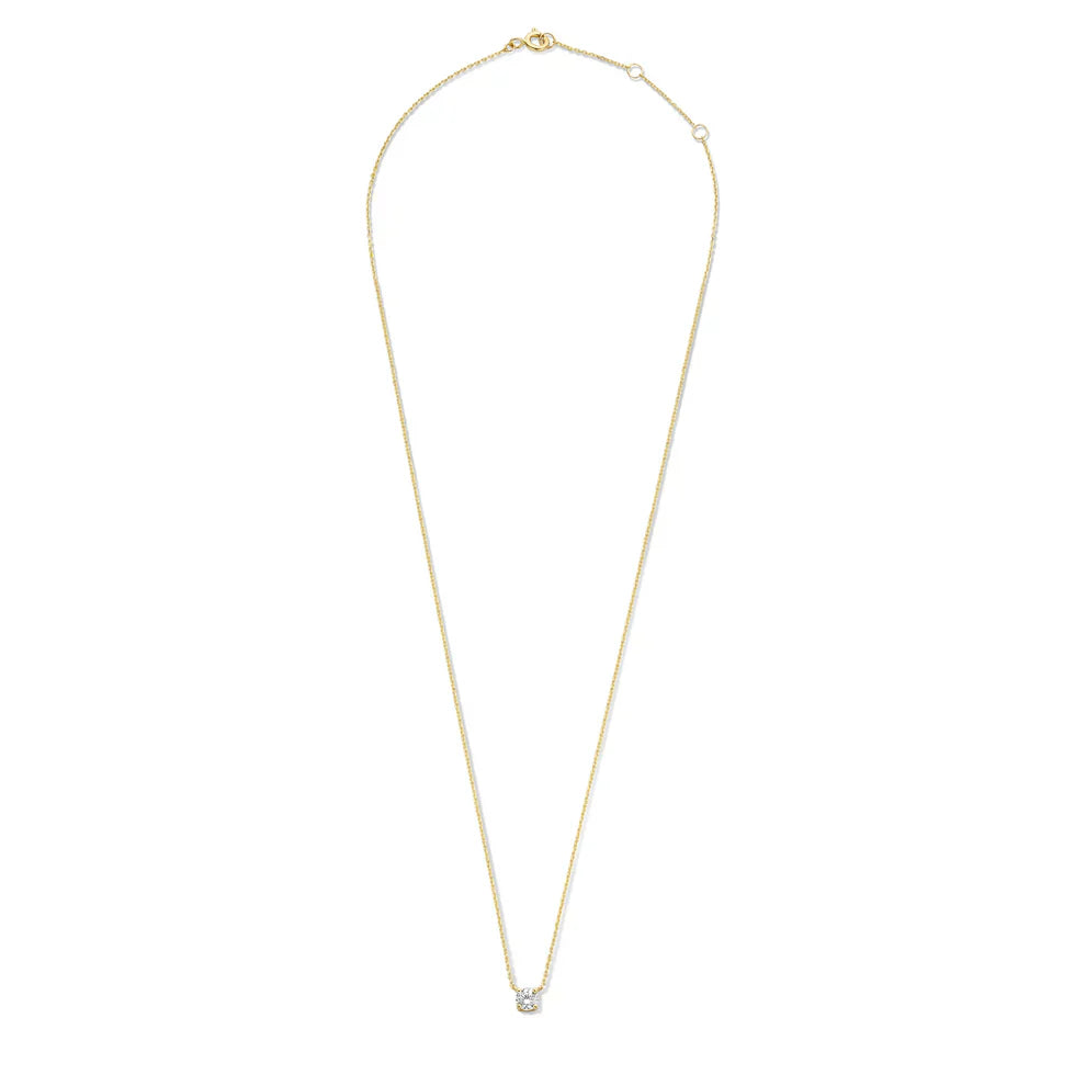 Clea™ | 14K Gold Moissanite Stone Necklace