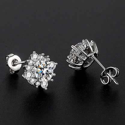 Luna Glow Earrings | White gold