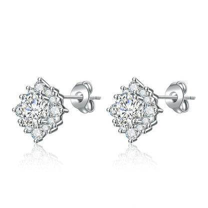 Luna Glow Earrings | White gold