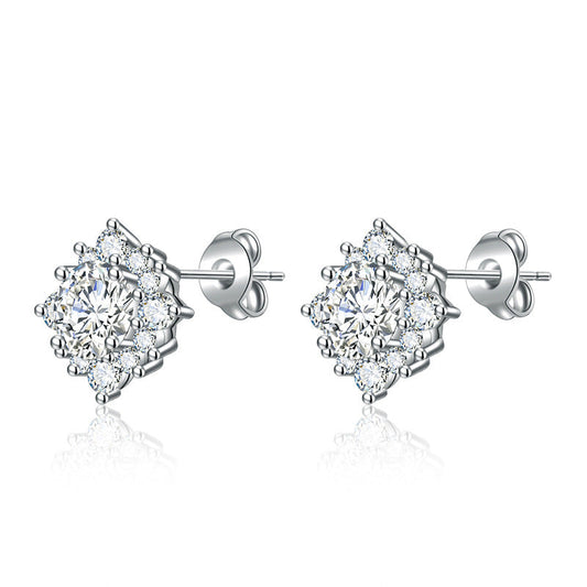 Luna Glow Earrings | White gold