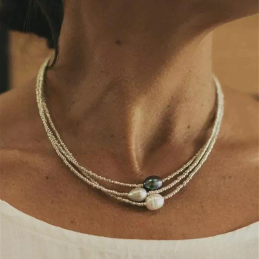 Necklace with Vintage Freshwater Pearls