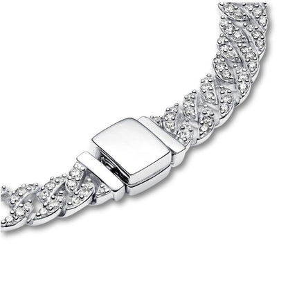 Moissanite Cuban Bracelet | Gold
