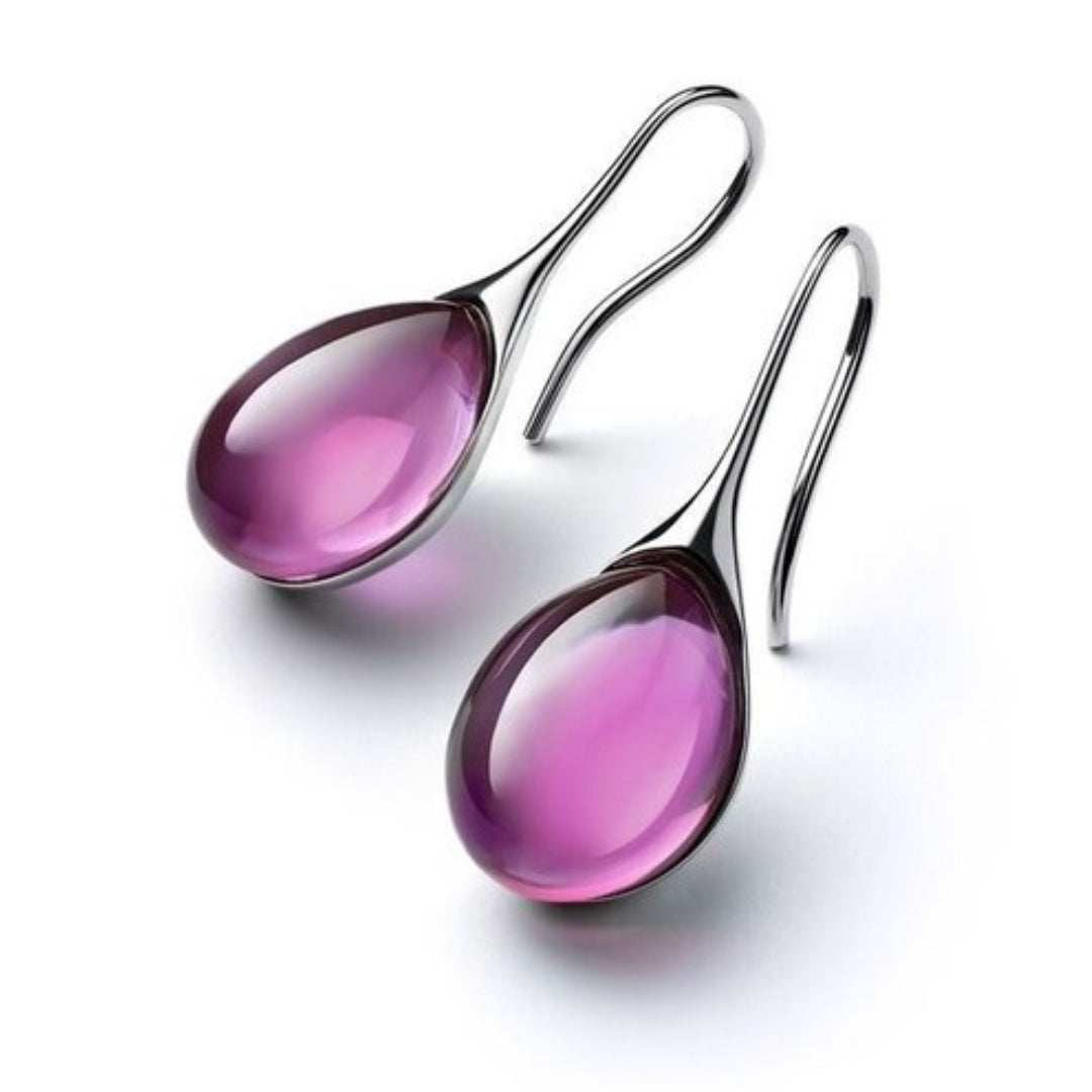 Radiant - Crystal Drop-Shaped Earrings
