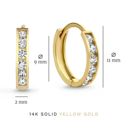 Brillane™ | 14K Gold Stone Earrings Set