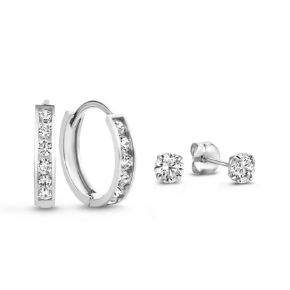 Brillane™ | 14K Gold Stone Earrings Set