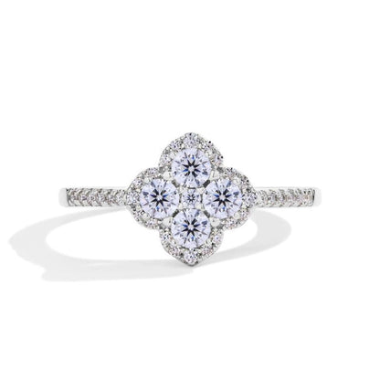 Soraya Clover Ring | White gold