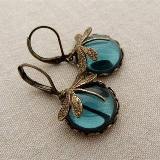 Antique Gold Butterfly Earrings