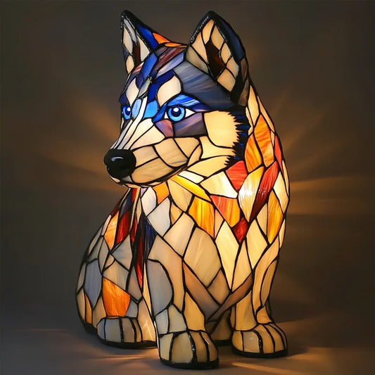 Arctic View Husky Lamp