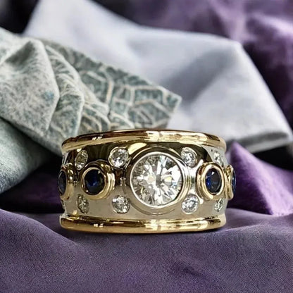 Vintage Gold Ring with Zirconia