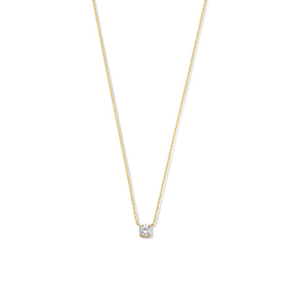 Clea™ | 14K Gold Moissanite Stone Necklace