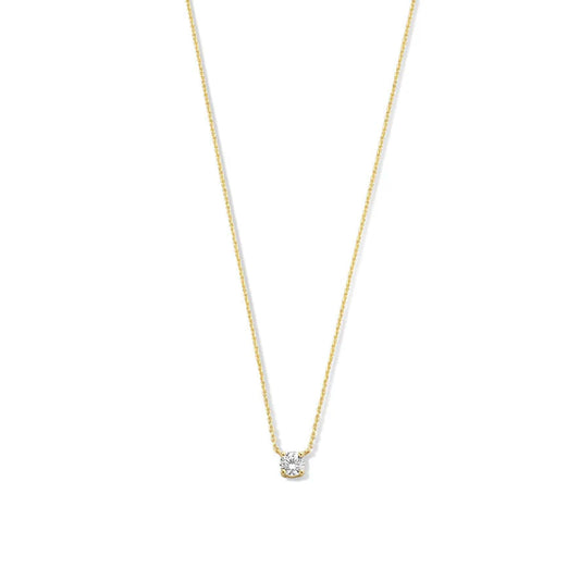 Clea™ | 14K Gold Moissanite Stone Necklace